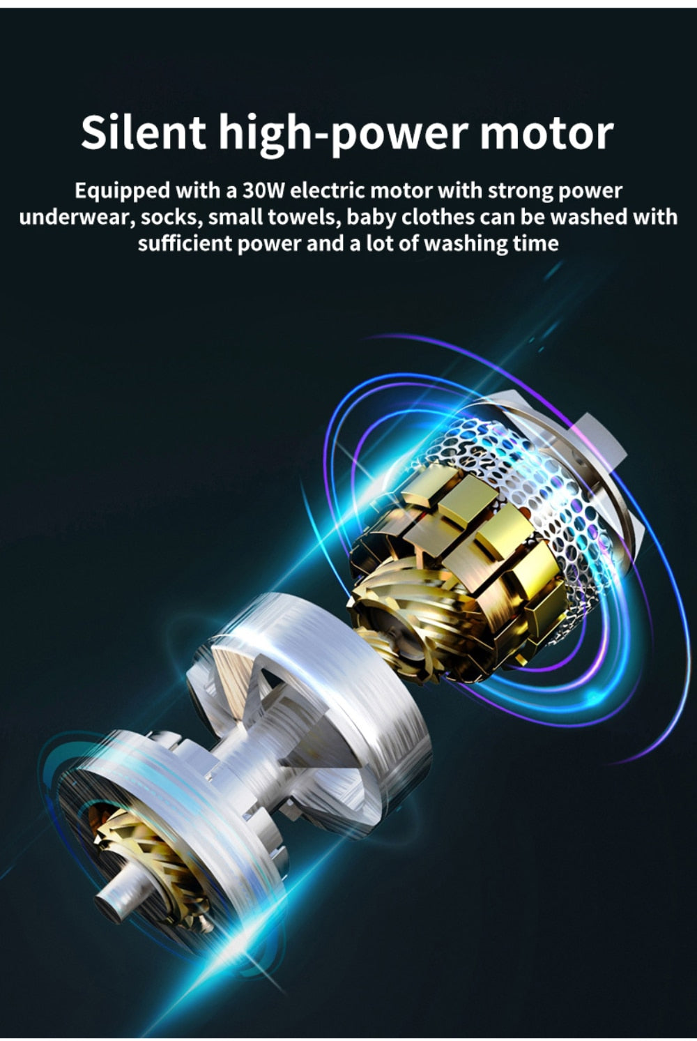 Portable Washing Machine, Mini Ultrasonic Washing Machine 3 in 1 Dishwasher