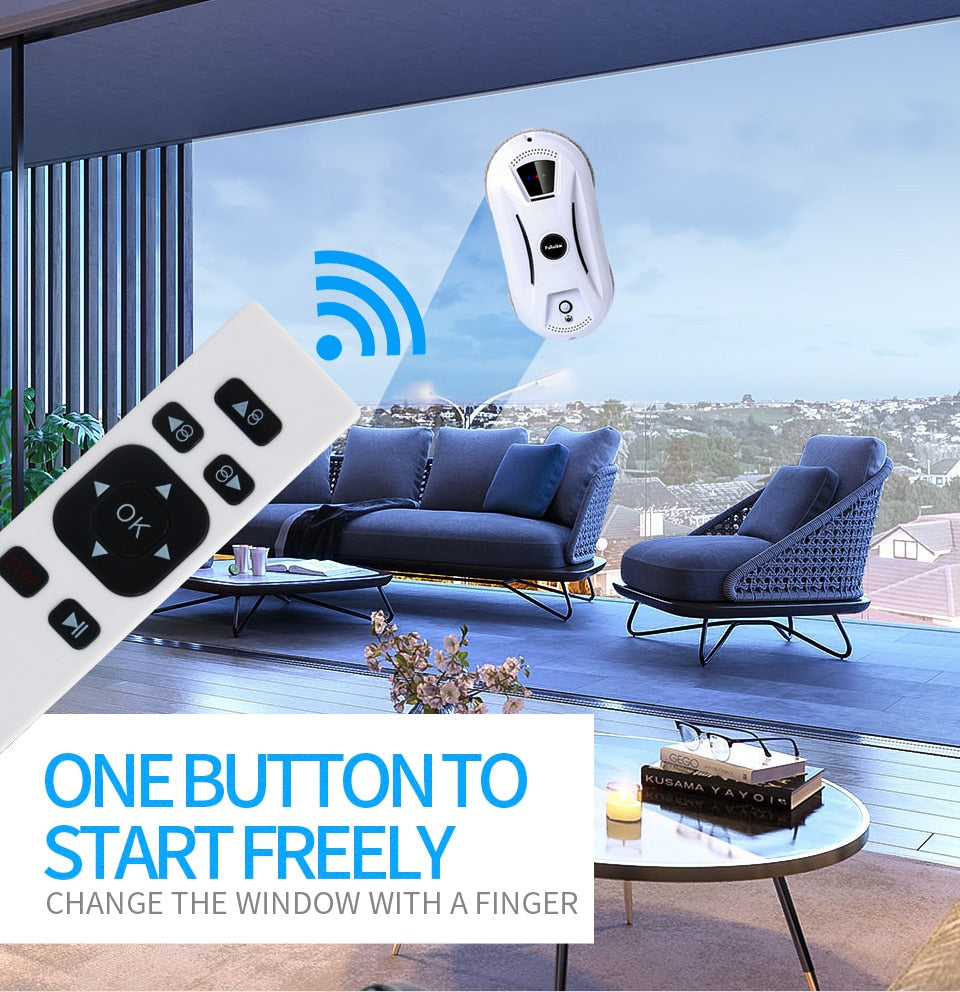 Window Vacuum Cleaning Robot with Remote Control
