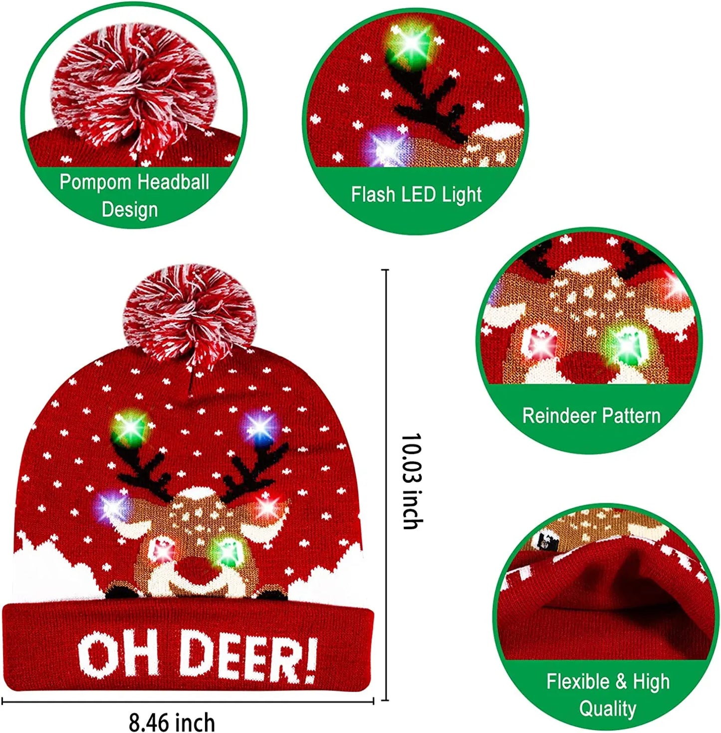 Christmas LED Knit Hat