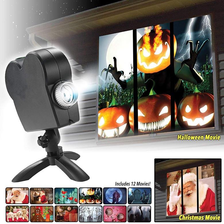 Halloween and Christmas Window Projector